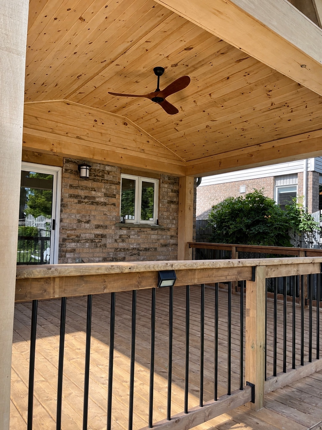 Covered timber deck detail